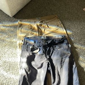 Fire resistant pants one tan one navy blue size is 32x30